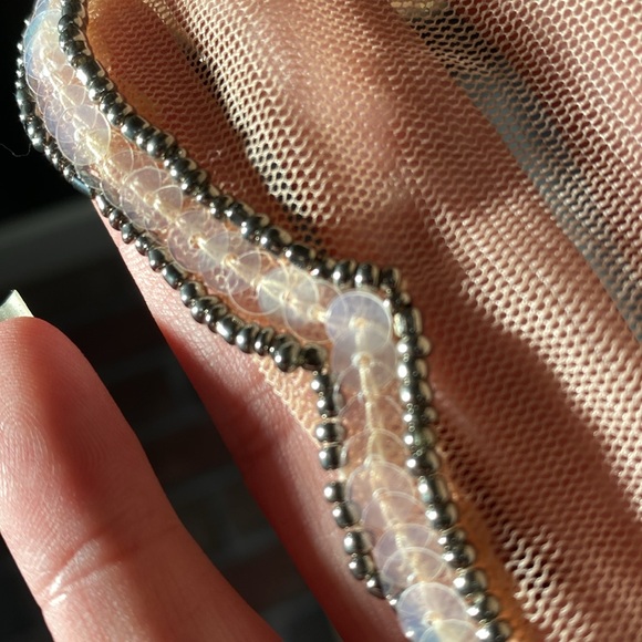 MODCLOTH - NWT - tank: rose gold sheer w beads / sequins ‘Frock Shop’ - L - Picture 14 of 16